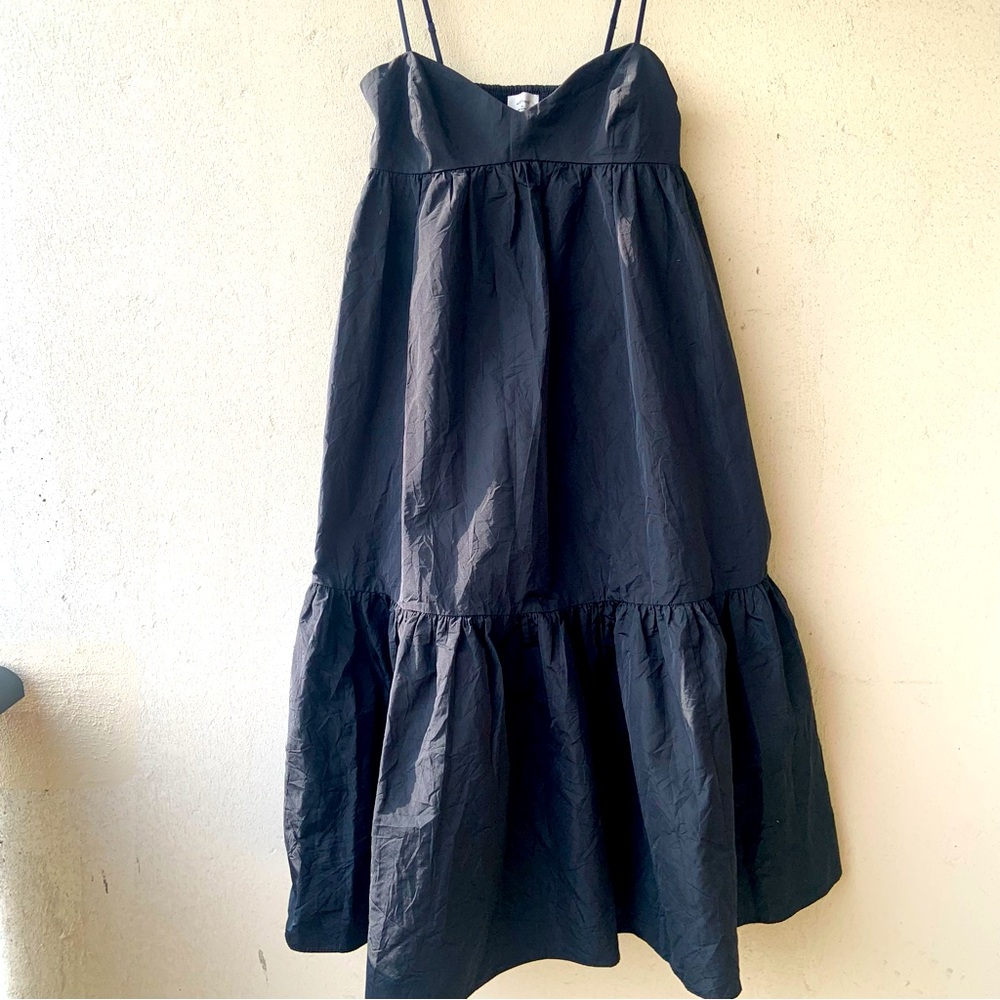 Elegant Wilfred Black Spaghetti Strap Dress